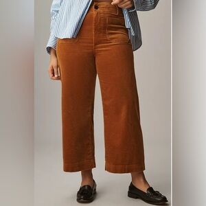 Anthropologie  Maeve Burnt Orange Corduroy Trousers